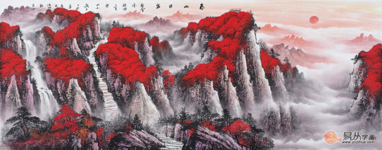 办公室风水背景|办公室挂字画应该选择什么？ 一丛网的山水国画很美，更有艺术感！