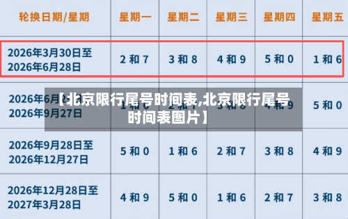 【北京限行尾号时间表,北京限行尾号时间表图片】-第2张图片