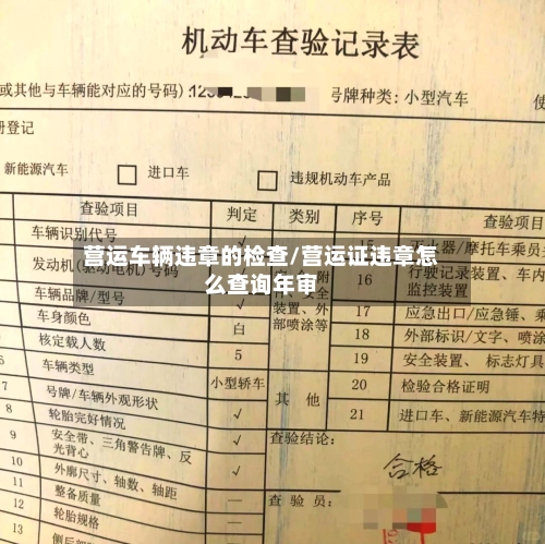 营运车辆违章的检查/营运证违章怎么查询年审-第2张图片