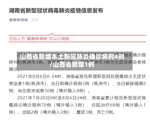山西省新增本土新冠肺炎确诊病例4例/山西省新增1例-第2张图片