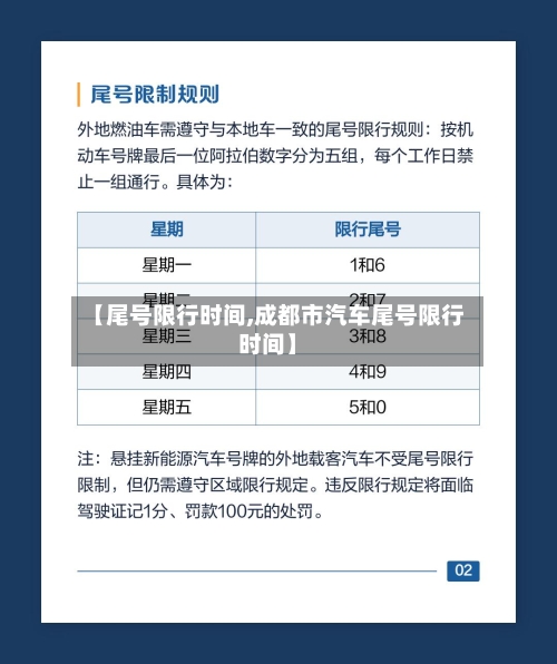 【尾号限行时间,成都市汽车尾号限行时间】