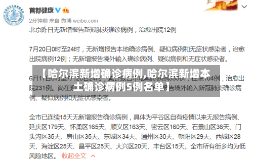 【哈尔滨新增确诊病例,哈尔滨新增本土确诊病例5例名单】