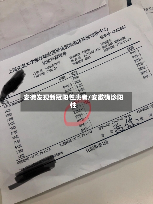 安徽发现新冠阳性患者/安徽确诊阳性