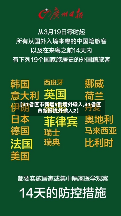 【31省区市新增5例境外输入,31省区市新增境外输入2】