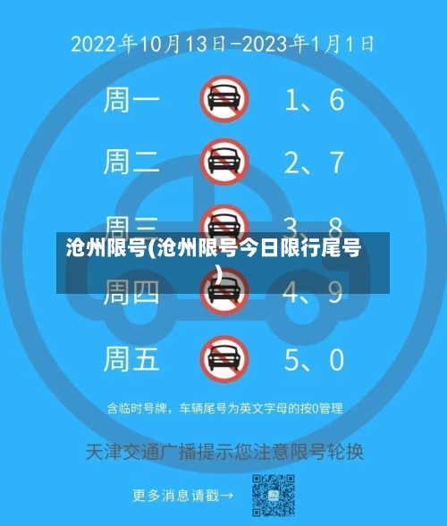 沧州限号(沧州限号今日限行尾号)-第2张图片